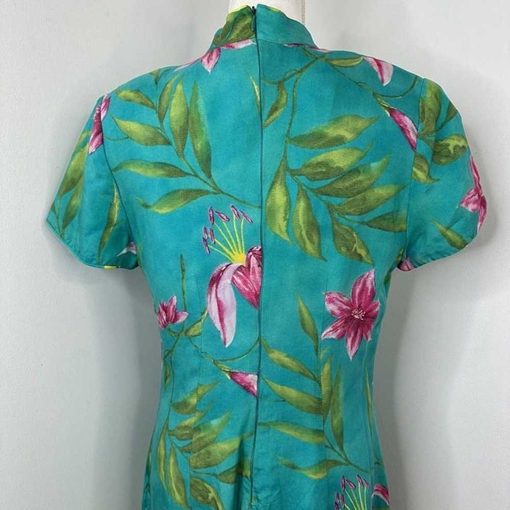 Vtg David Warren New York Floral Hawaiian Dress W… - image 6