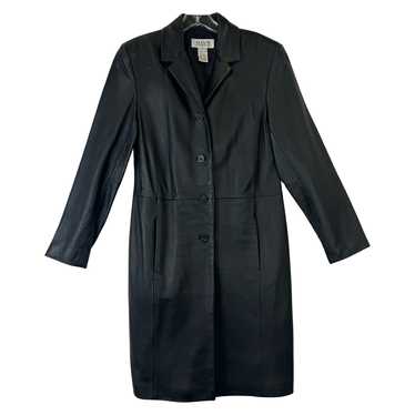 Alfani Long Leather Jacket - Black , Small - image 1
