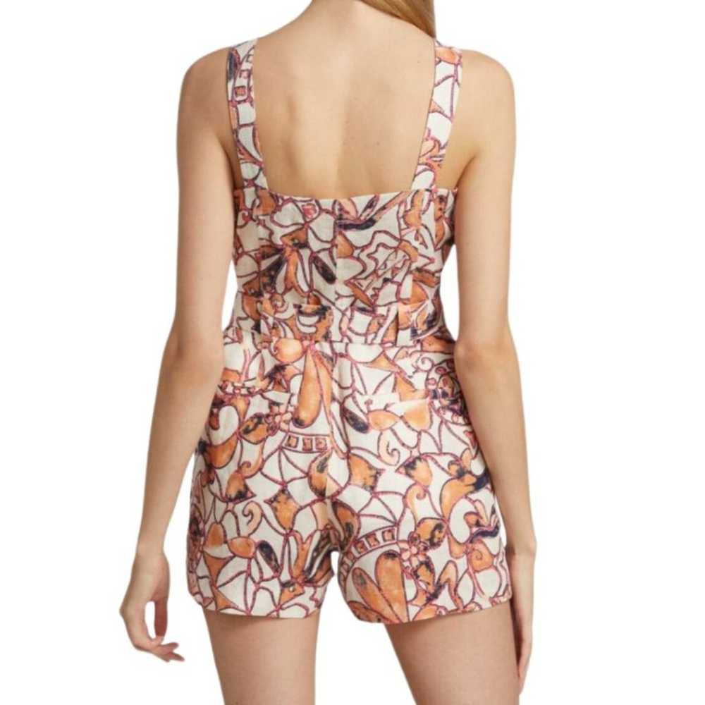 House of Harlow 1960's Floral Paisley Romper Beig… - image 2