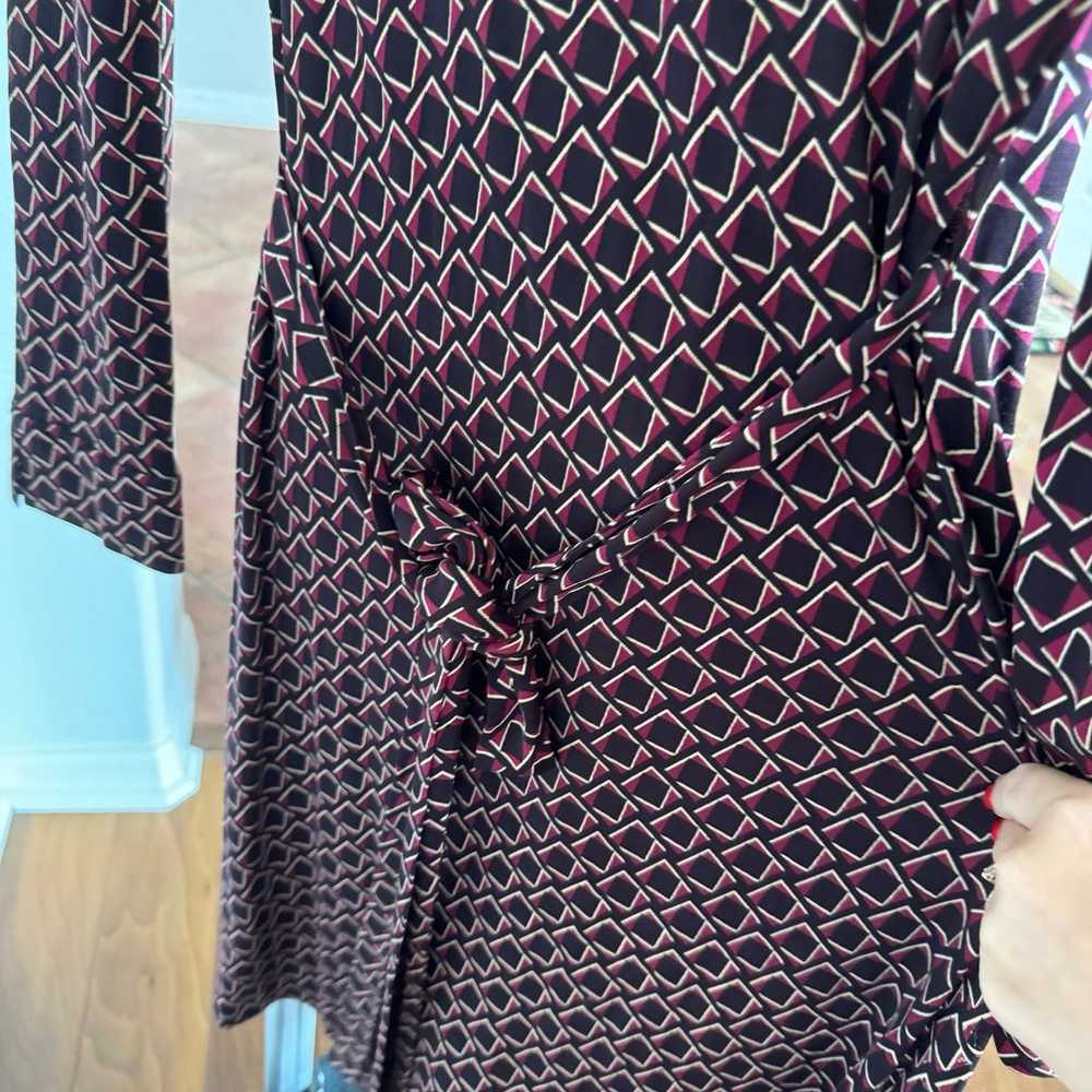 DIANE VON FURSTENBERG 100% Silk Midi Dress LongSl… - image 11