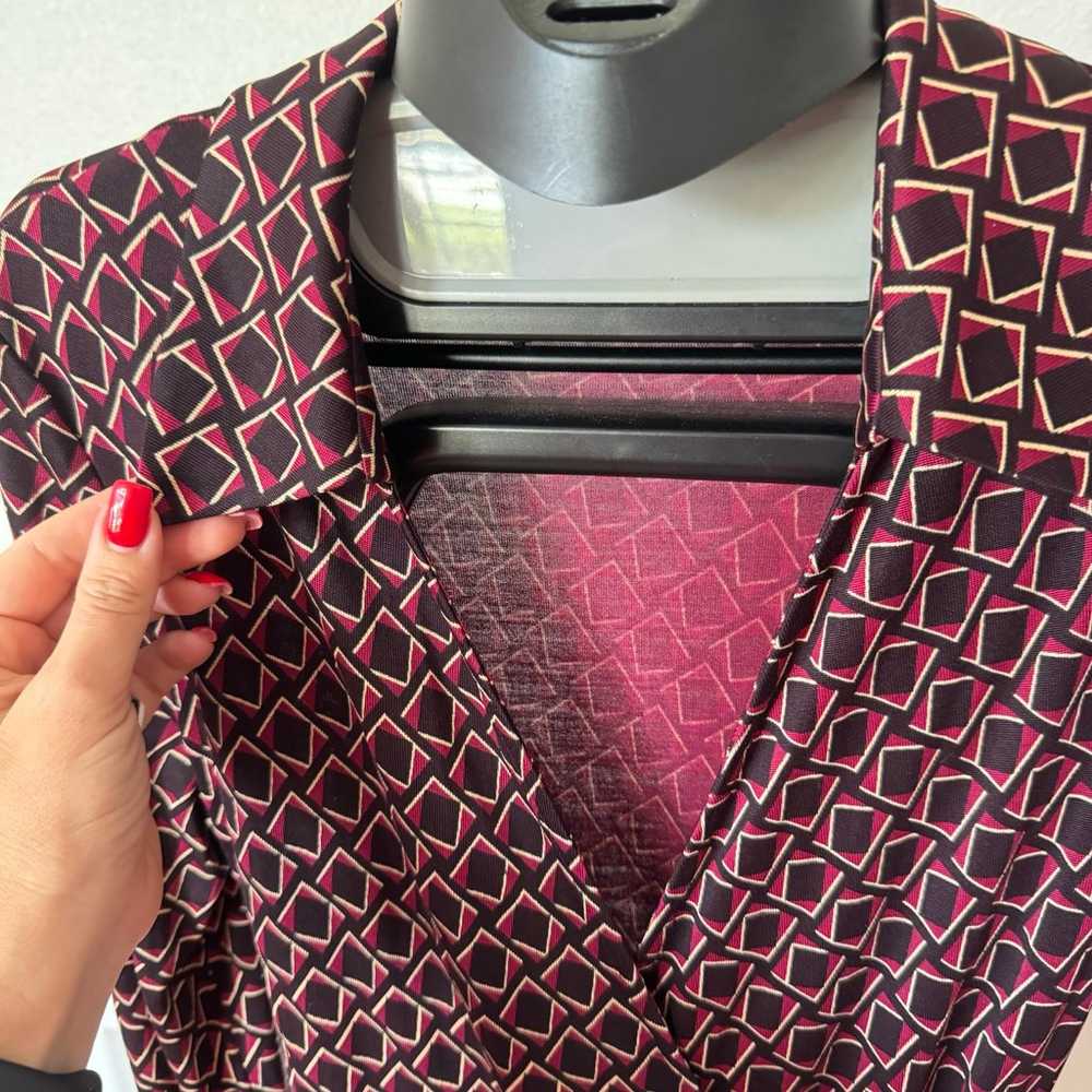 DIANE VON FURSTENBERG 100% Silk Midi Dress LongSl… - image 8