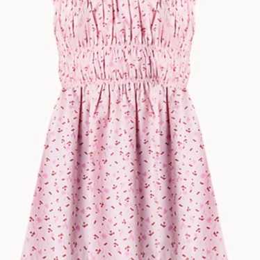 NWOT Free People Gabby Mini Dress pink with cherr… - image 1