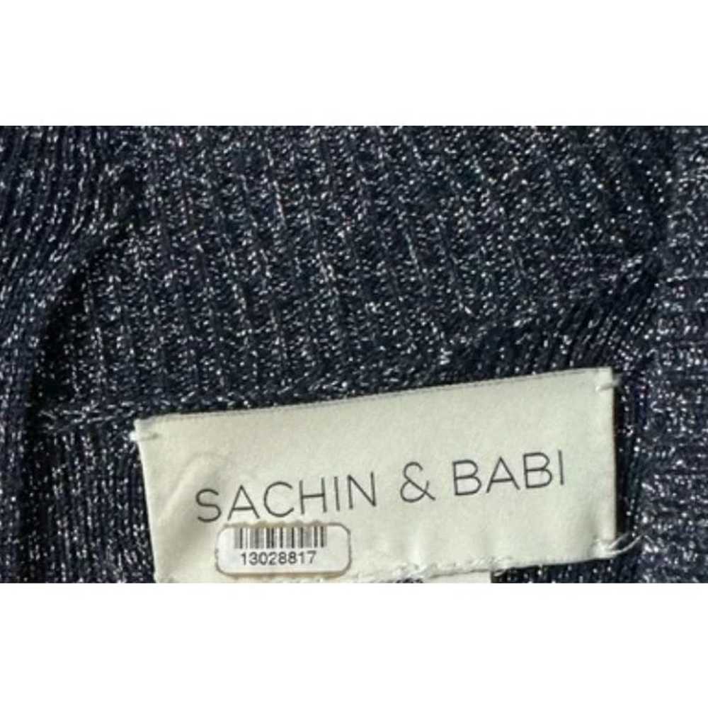 Sachin & Babi Amelie Metallic Knit Dress L Long S… - image 7