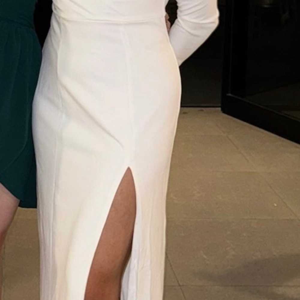 White Lace Long Sleeve Maxi Dress - image 4