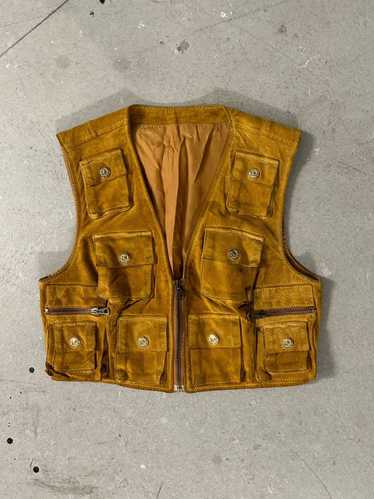 Moschino MOSCHINO - 1970s LEATHER CROPPED CARGO GI