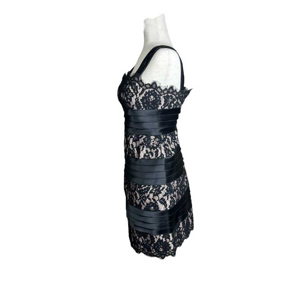 BCBG Maxazria Black Lace and Satin Cocktail Party… - image 2