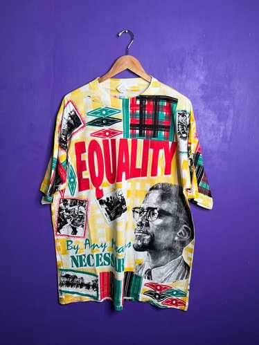 Made In Usa × Rare × Vintage Vintage 90s Malcom X… - image 1