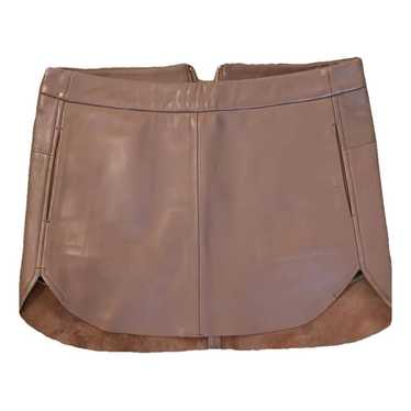 Michelle Mason Leather mini skirt