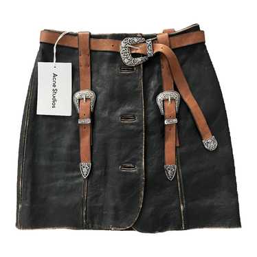 Acne Studios Leather mini skirt