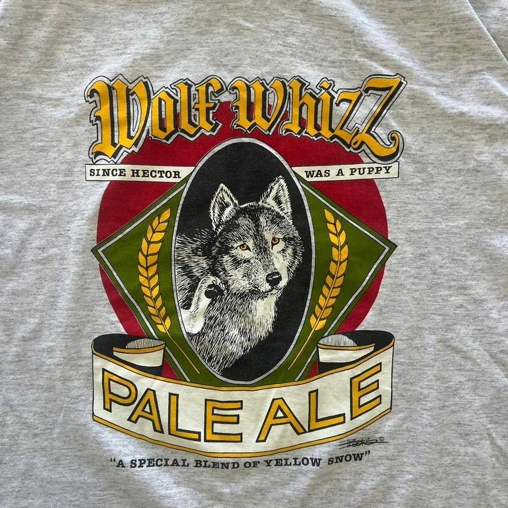 Streetwear × Vintage Vintage 90s Wolf Whiz Pale A… - image 2