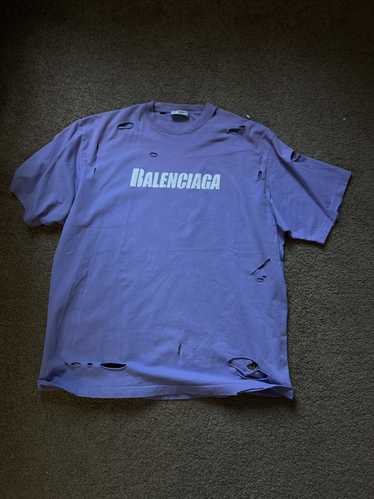 Balenciaga Balenciaga logo print distressed-finish