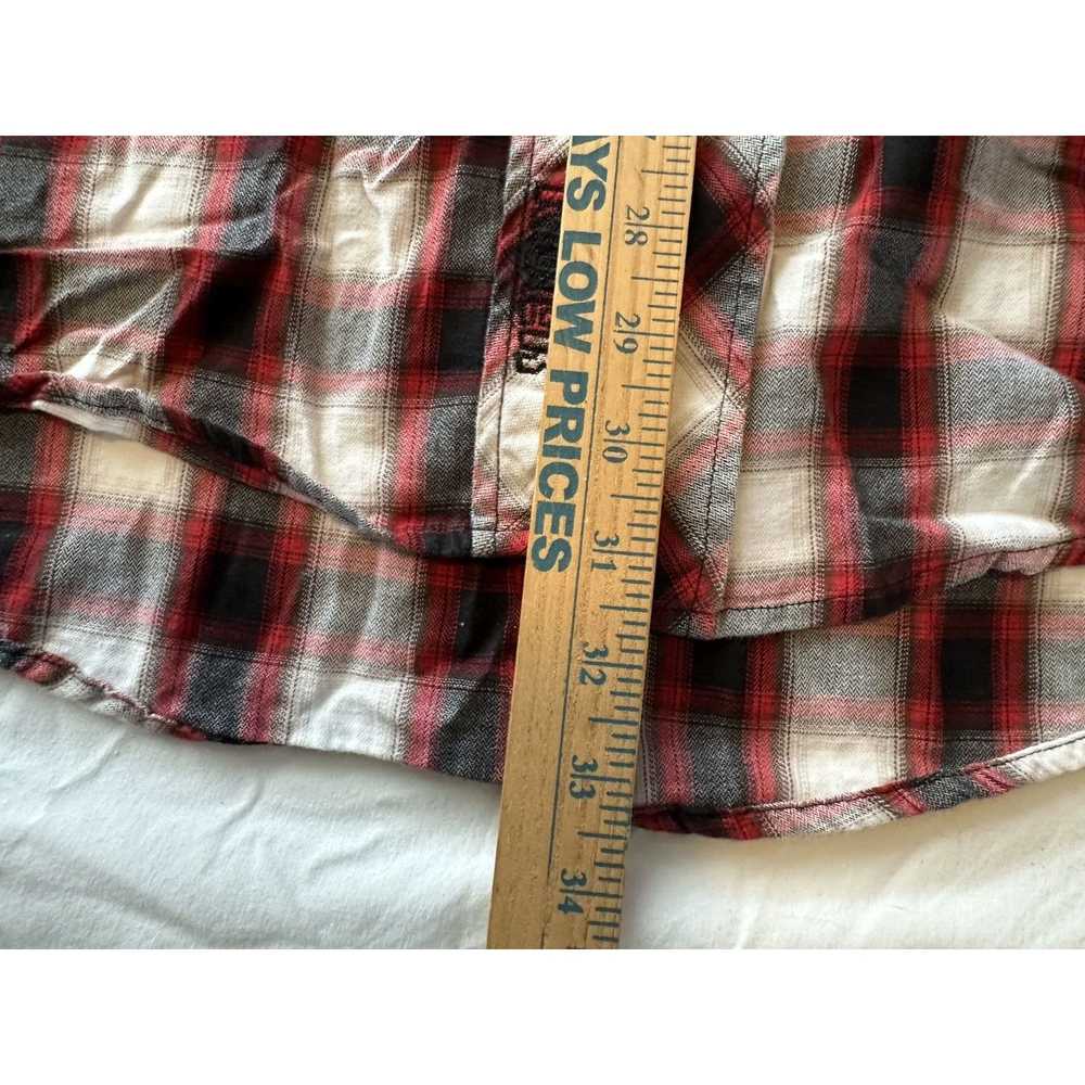 Other Rock&Roll Cowboy Plaid XL Shirt Red/Black/W… - image 11