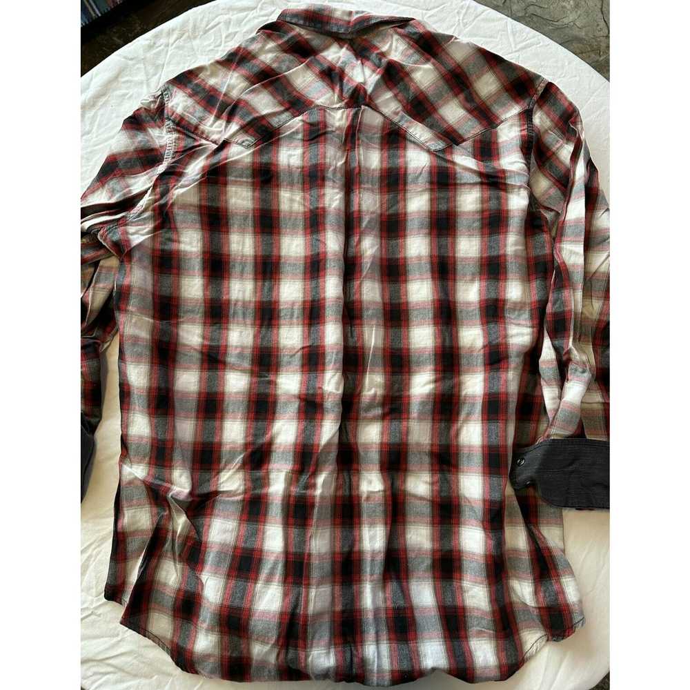 Other Rock&Roll Cowboy Plaid XL Shirt Red/Black/W… - image 12