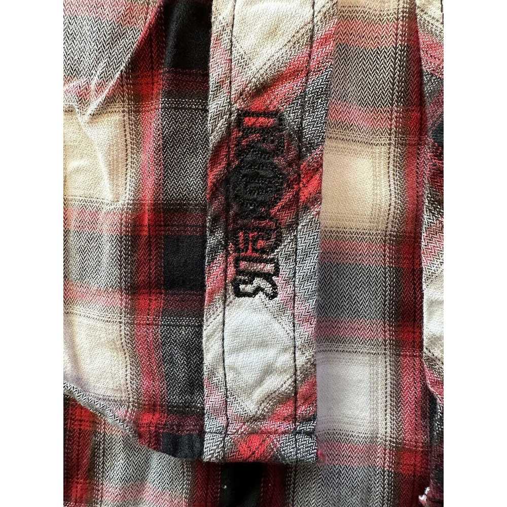 Other Rock&Roll Cowboy Plaid XL Shirt Red/Black/W… - image 7