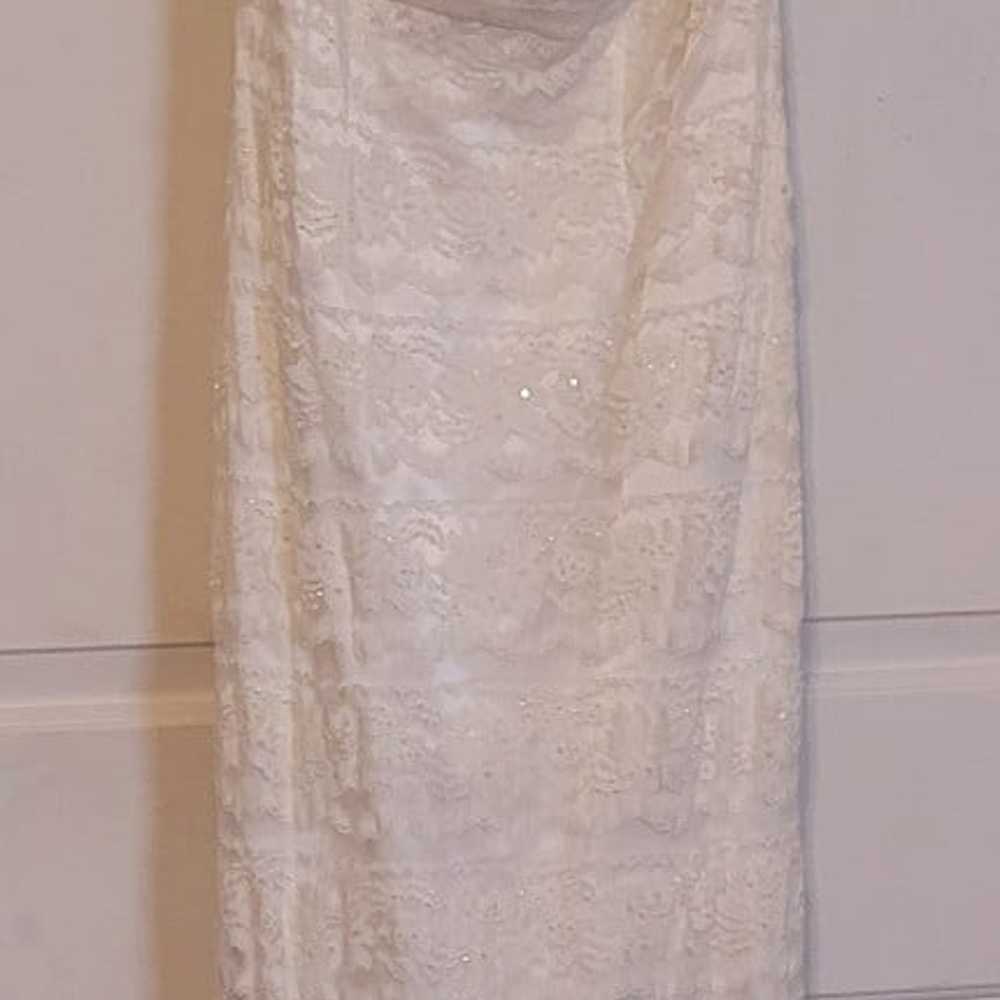 Galina Size 6 Ivory Floorlength Strapless Wedding… - image 7