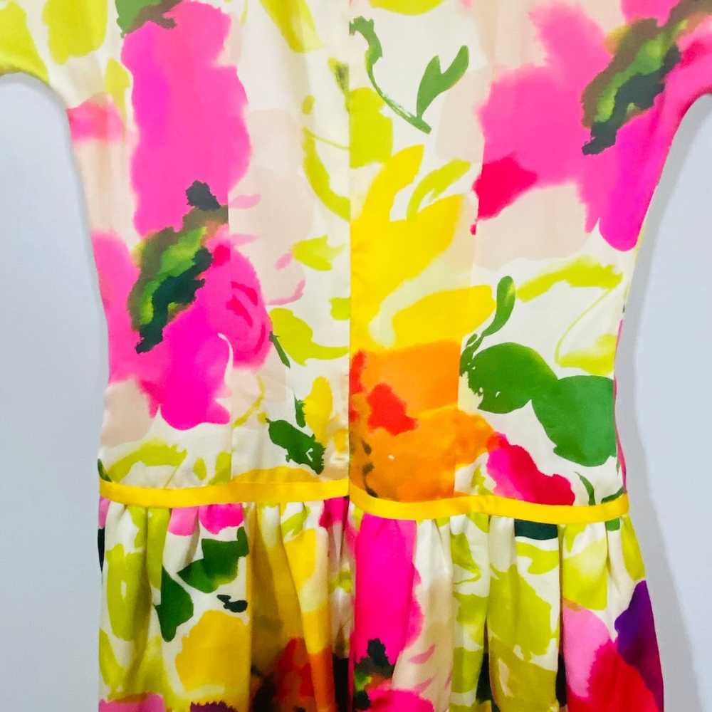 Oscar de la Renta Studio Vintage Floral Silk Dres… - image 11