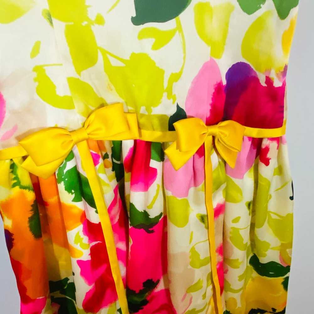 Oscar de la Renta Studio Vintage Floral Silk Dres… - image 2