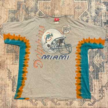 NFL Vintage Miami Dolphins Tie Dye Orange Blue NF… - image 1