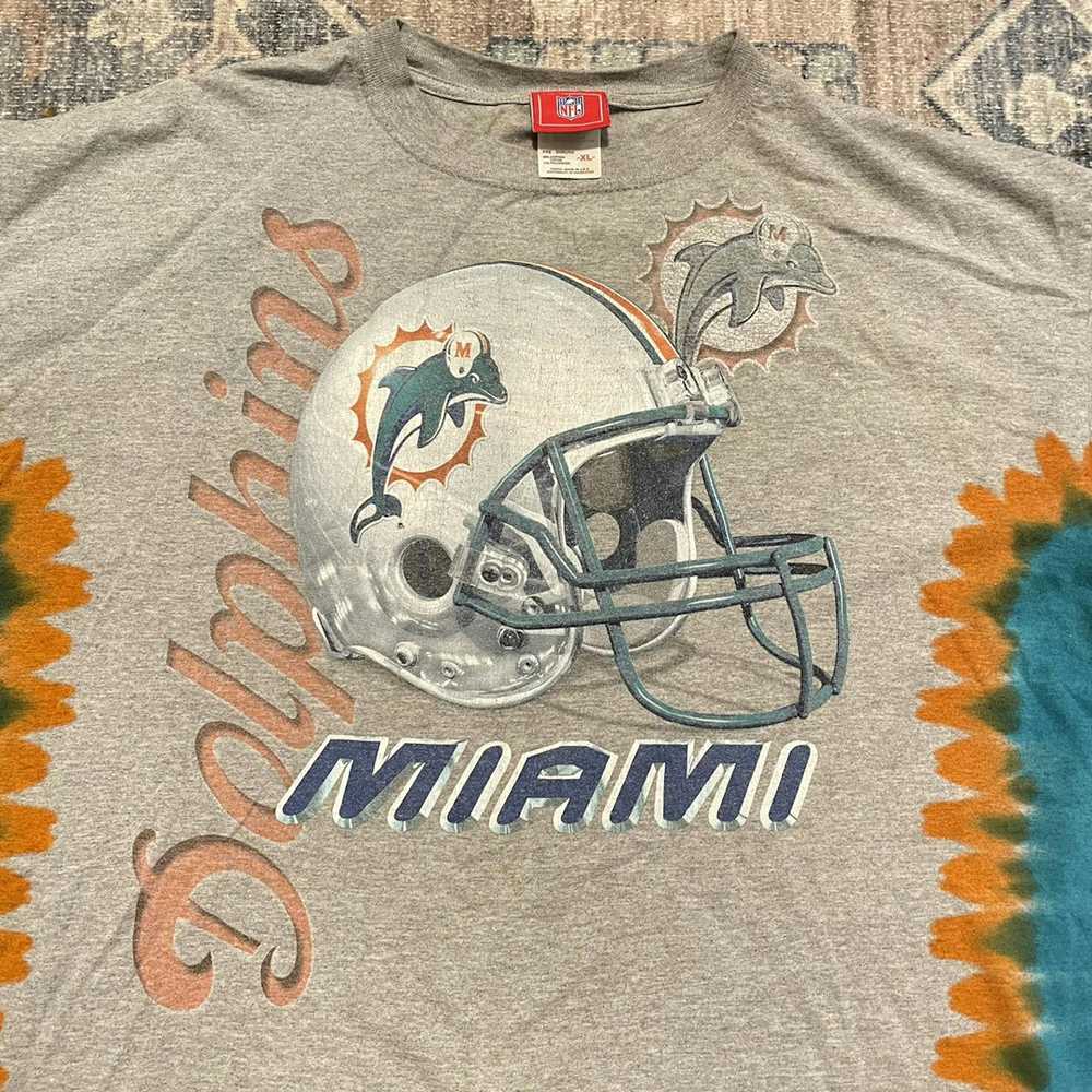 NFL Vintage Miami Dolphins Tie Dye Orange Blue NF… - image 3