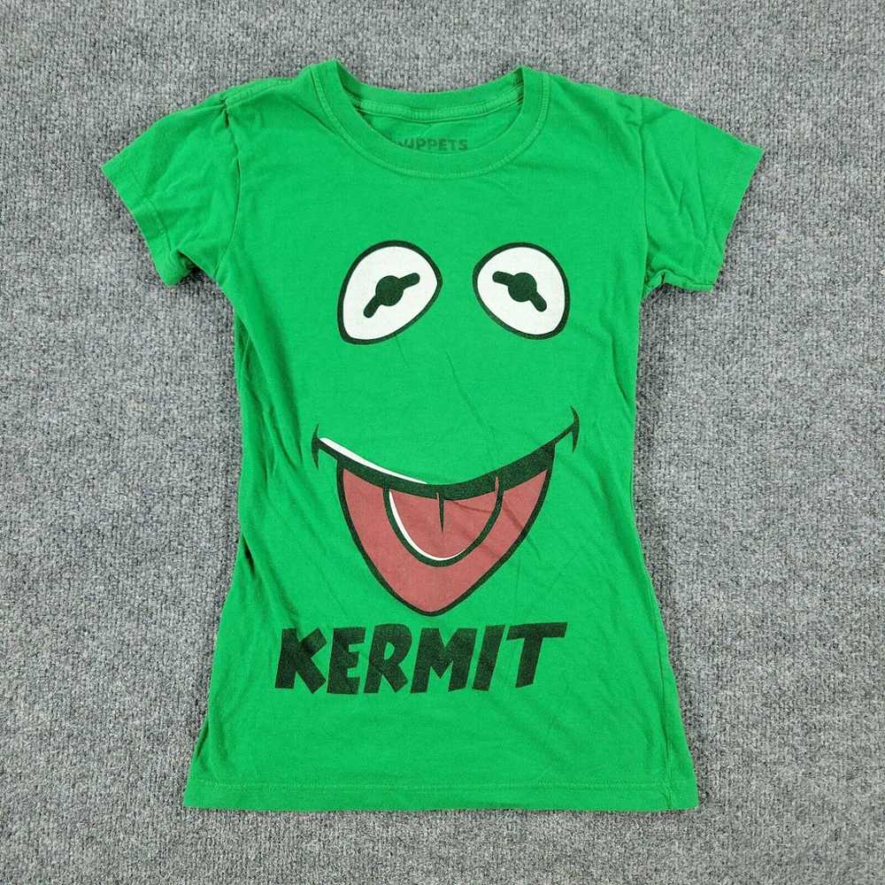 Vintage Kermit The Frog Shirt Women's Small Green… - image 1