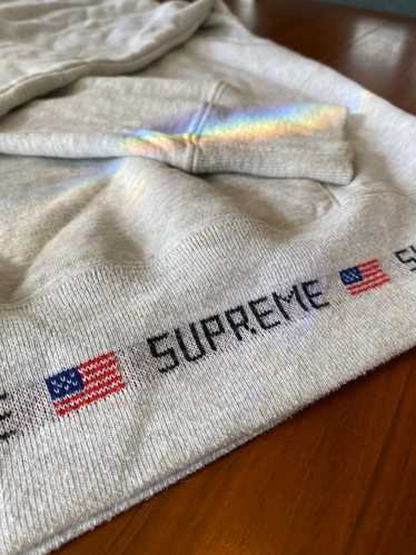 Supreme Supreme USA ribbed Hoodie Grey Size M