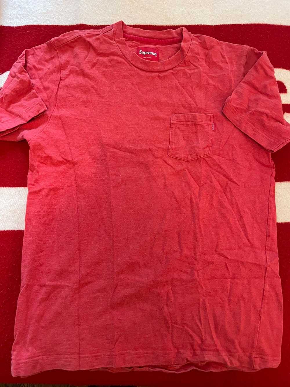 Supreme Supreme pocket t shirt Heather red - image 2