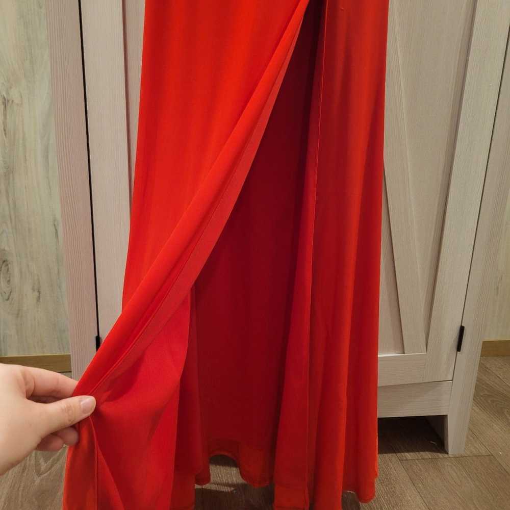 Red Sparkly Prom Dress with slit - image 5