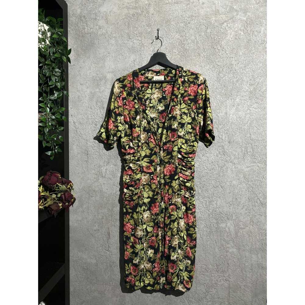 Designer × Gianni GIANNI VINTAGE DRESS FLOWERS GR… - image 1