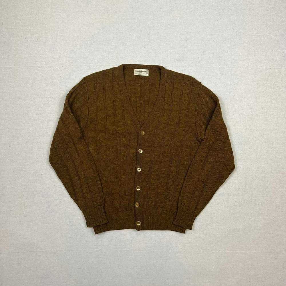 Robert Bruce Vintage 60's mocha brown cardigan - image 7