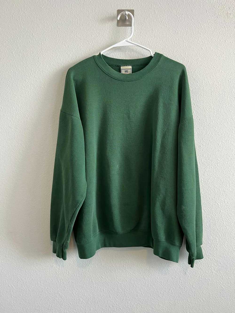 Designer Vintage Green Lee Heavyweight Pullover S… - image 1