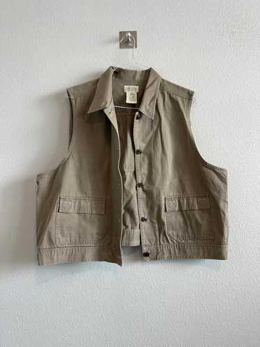 Designer Vintage Khaki Cargo Vest