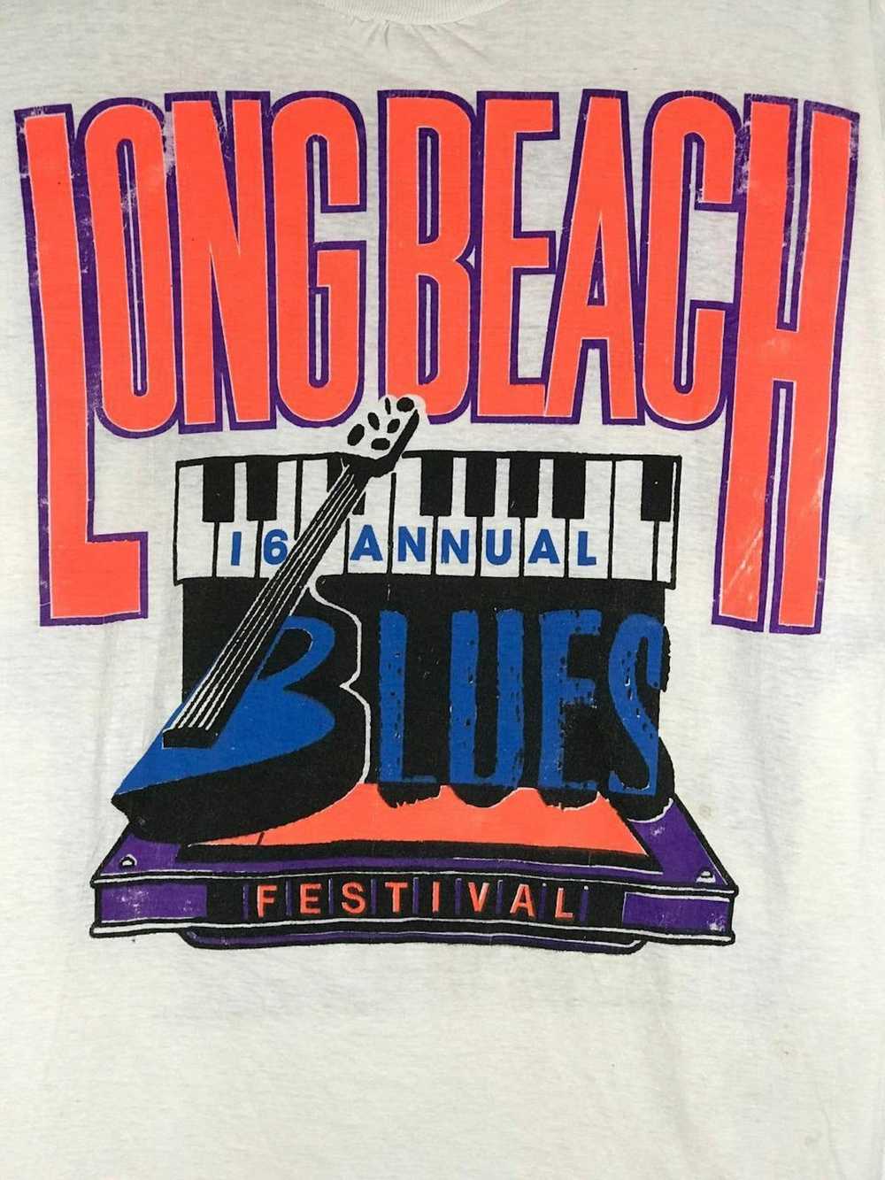 Band Tees × Vintage vintage Long beach blues fest… - image 2