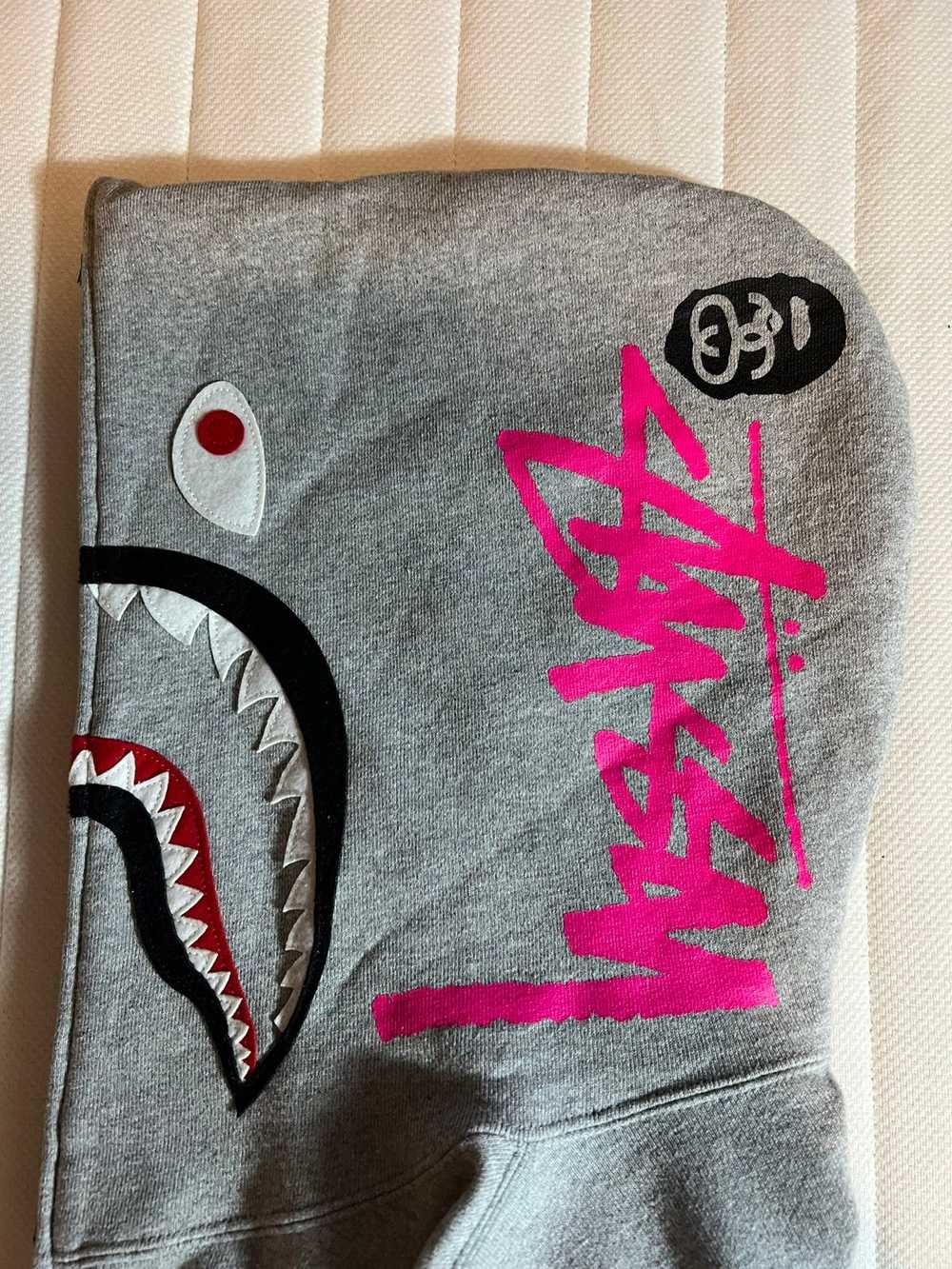 Bape × Stussy Bape x Stussy Shark Full Zip Hoodie - image 4