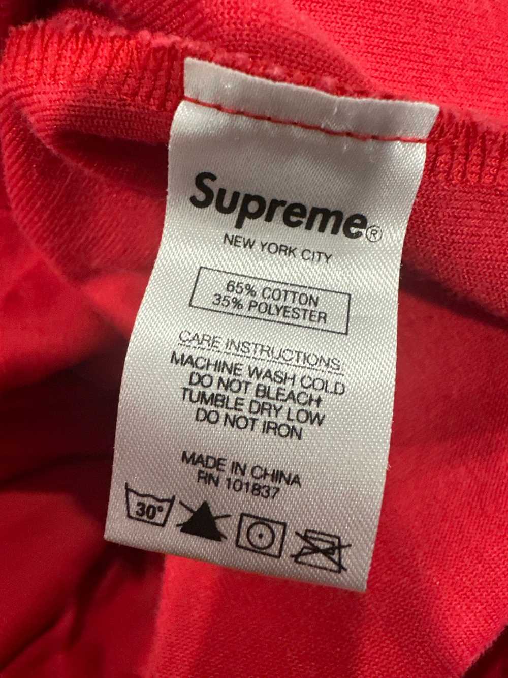 Supreme red supreme tee fuzzy letters (small grea… - image 9