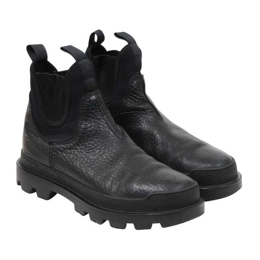 Prada Hiking Combat Chelseas Boots Black Leather … - image 12