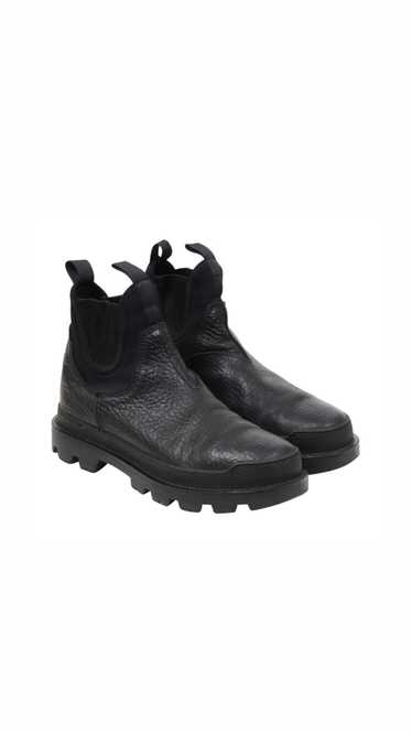 Prada Hiking Combat Chelseas Boots Black Leather -