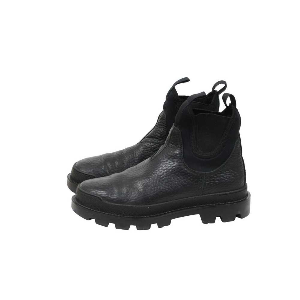 Prada Hiking Combat Chelseas Boots Black Leather … - image 4