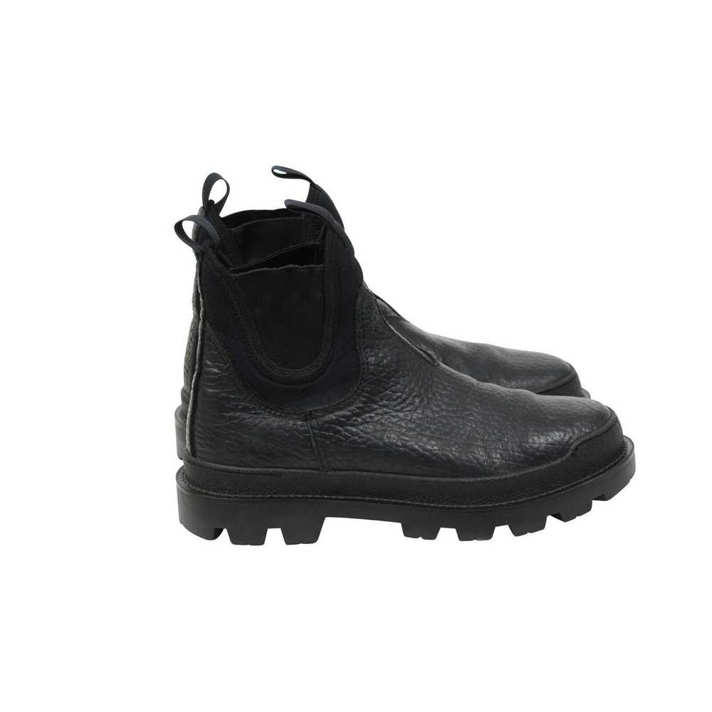 Prada Hiking Combat Chelseas Boots Black Leather … - image 8