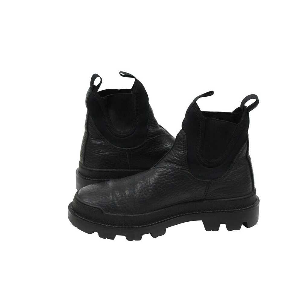 Prada Hiking Combat Chelseas Boots Black Leather … - image 9