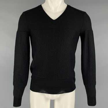 Dior Black Knit Virgin Wool VNeck Pullover