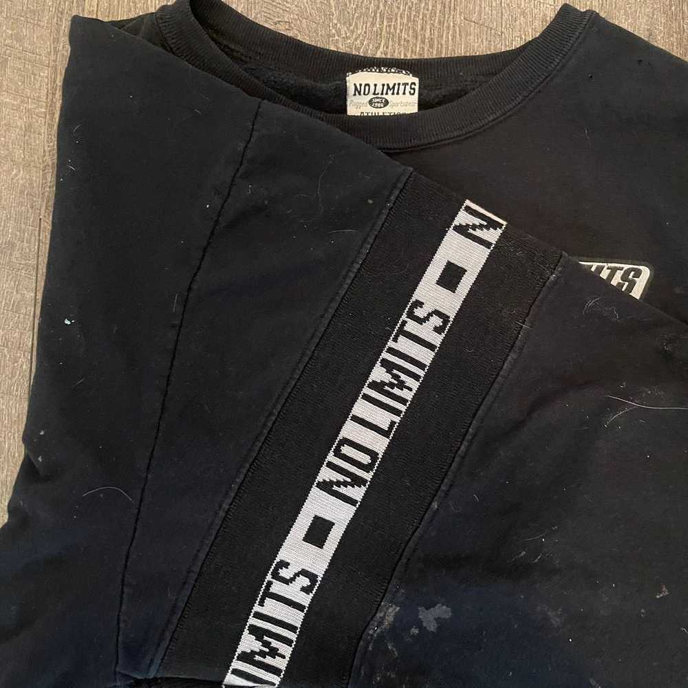 Vintage Vintage Black No Limits Sweatshirt Size L… - image 2