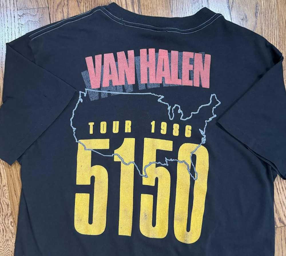 Vintage Vintage Van Halen 5150 1986 Tour T Shirt … - image 5