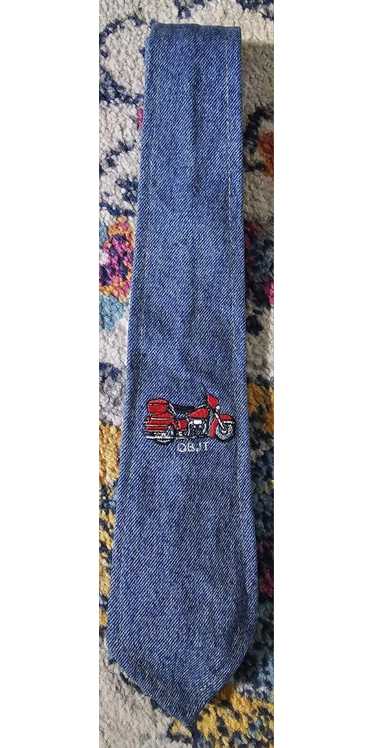 Designer The Original Blue Jean tie OBJT motorcycl