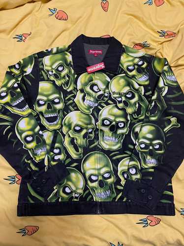 Supreme Skull Pile Hooded Sweatshirt Green SS18 (SS18SW41) Sizes S-L