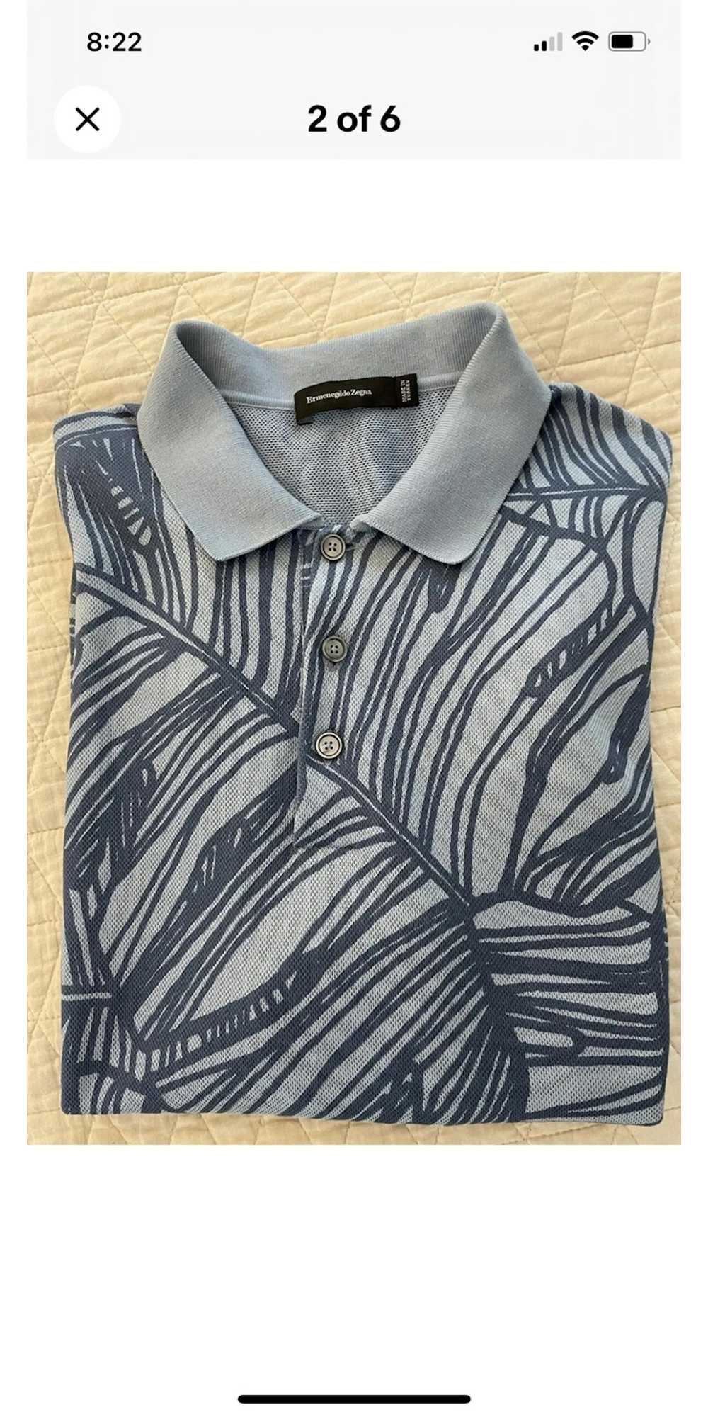 Ermenegildo Zegna Printed Cotton Pique Polo T-Shi… - image 1