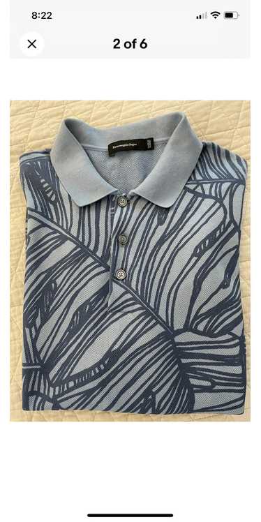 Ermenegildo Zegna Printed Cotton Pique Polo T-Shi… - image 1