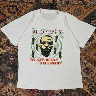 Malcolm X × Rap Tees × Vintage Vintage 1993 Malco… - image 1