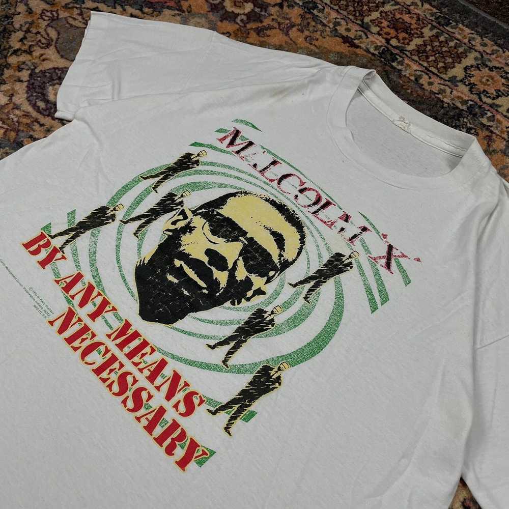 Malcolm X × Rap Tees × Vintage Vintage 1993 Malco… - image 2