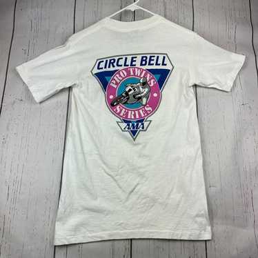 Vintage Circle Bell Pro Twins Series Large RP T-S… - image 1