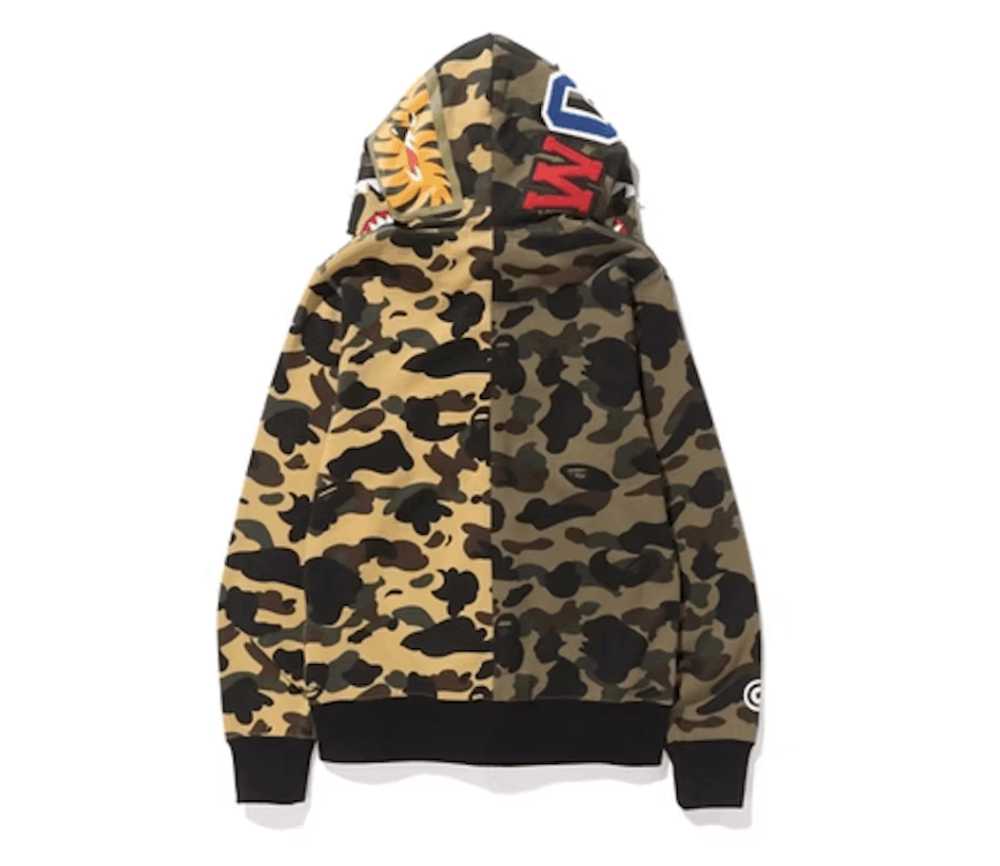 Bape 1st Camo Shark Half Full Zip Hoodie - image 3